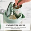 image:imageMartha Stewart Electric Kettle with Removable Stainless Steel Tea Infuser Glass Carafe17L 7 Cups Hot Water Boiler 4 Presets Keep Warm amp Auto ShutOff Cordless 360 Swivel Base Linen CreamHoneydew Green
